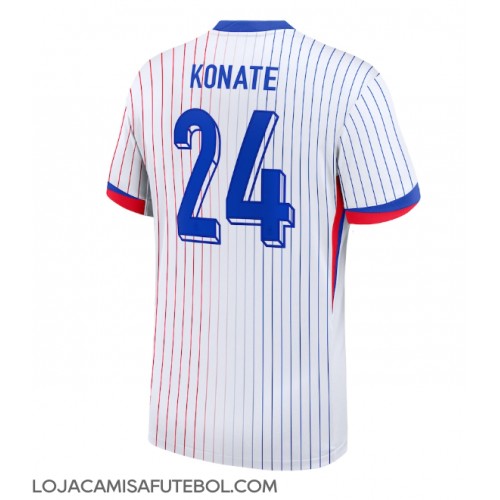 Camisa de Futebol França Ibrahima Konate #24 Equipamento Secundário Europeu 2024 Manga Curta